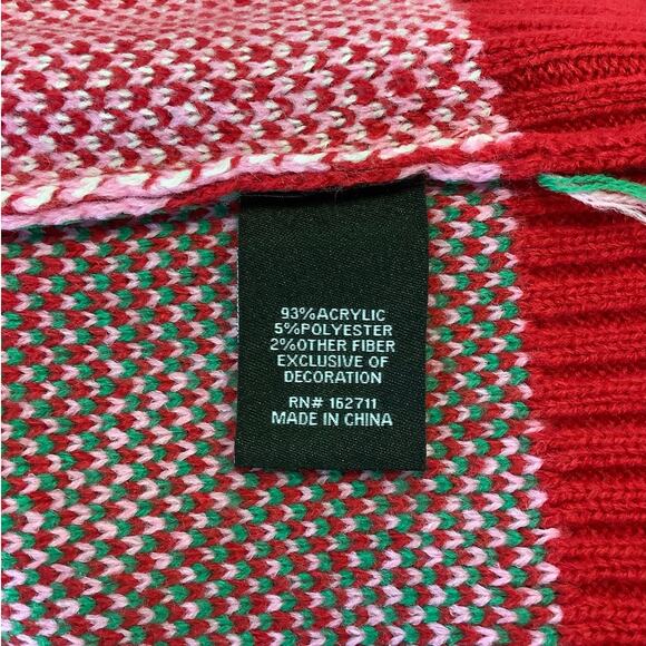 33 Degrees Women XXS Red Merry Jolly Santa Ugly Christmas Sweater Holiday H10-18 - Picture 7 of 7